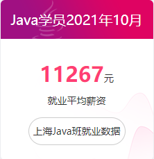 Java学员2021年10月 11267元就业平均薪资 上海Java班就业数据