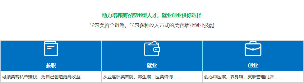 助力培养美容应用型人才,就业创业供你选择学习美容全链路,学习多种收入方式的美容就业创业技能 助力培养美容应用型人才,就业创业供你选择学习美容全链路,学习多种收入方式的美容就业创业技能