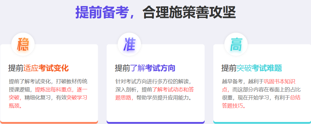 提前备考,合理施策善攻坚 提前备考,合理施策善攻坚