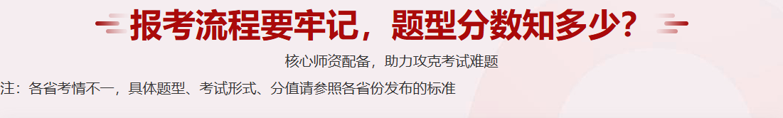 报考流程要牢记，题型分数知多少？核心师资配备，助力攻克考试难题