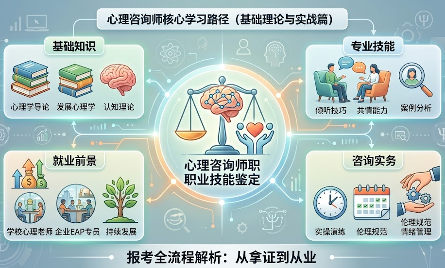 心理咨询师核心学习路径图 心理咨询师核心学习路径图